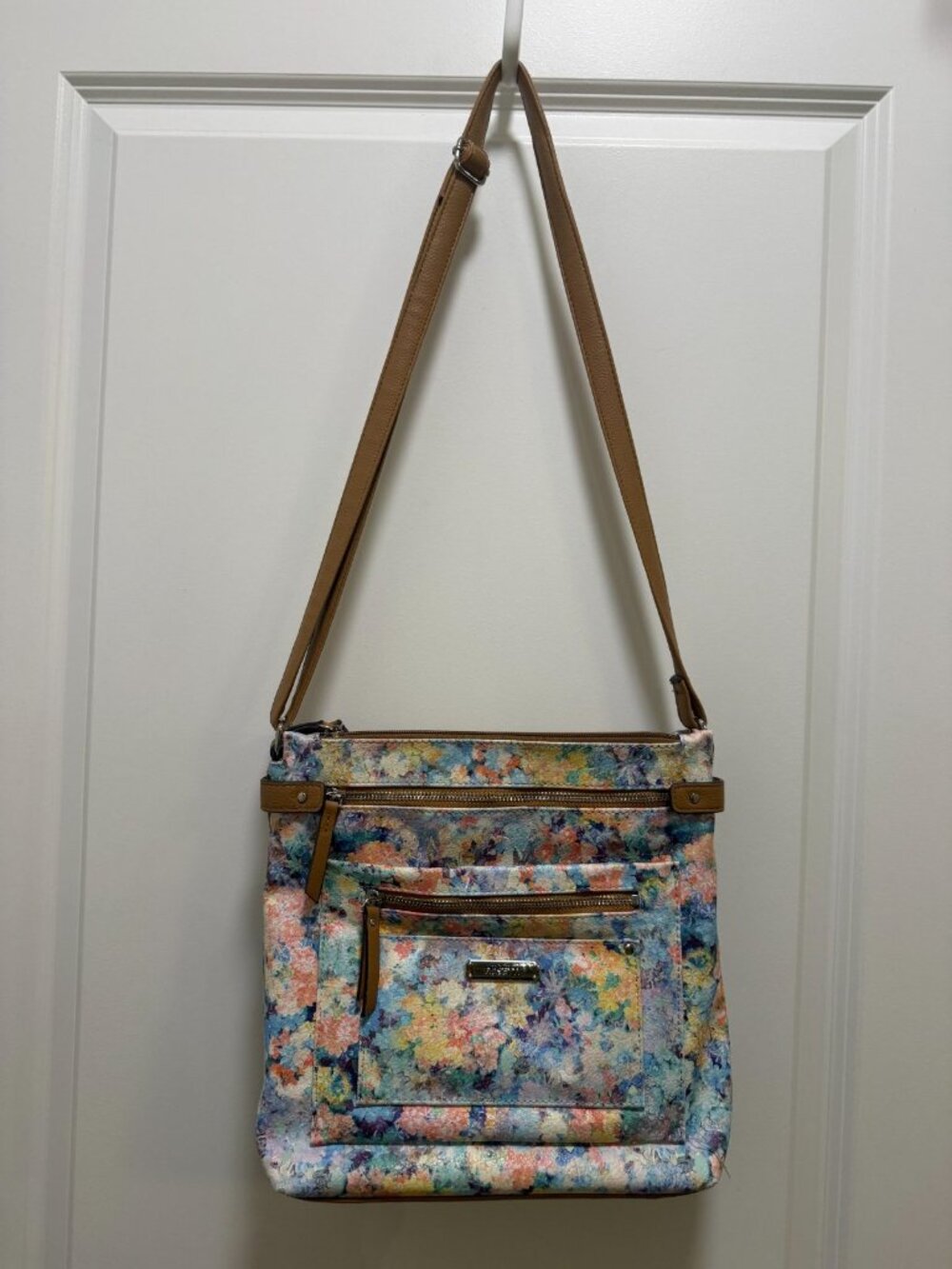Rosetti Multicolor Floral Faux Leather Crossbody Bag